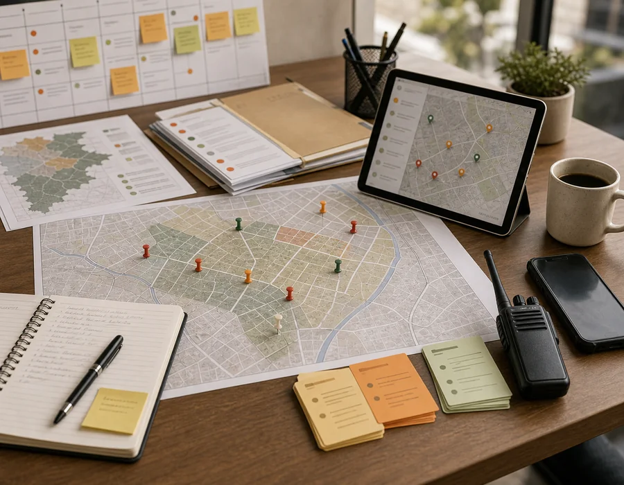 Booth-cluster field map